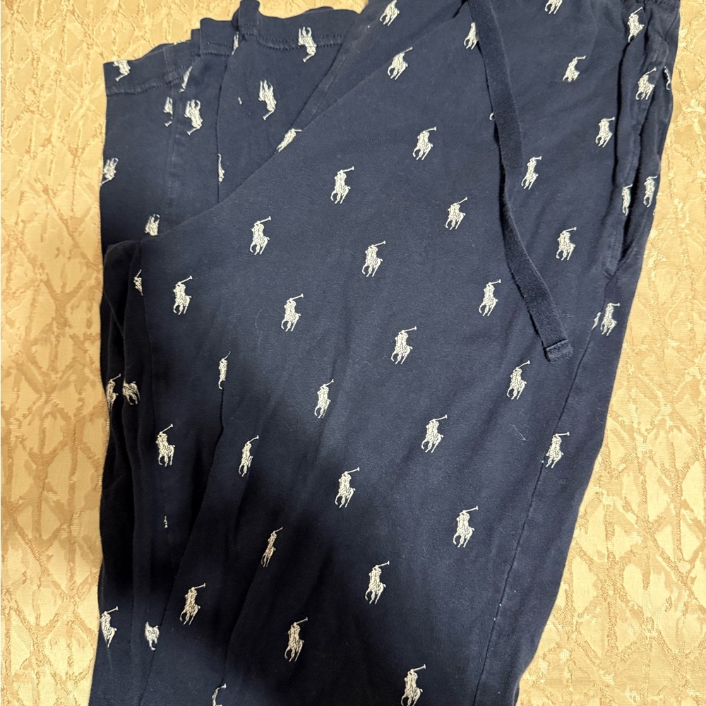 Ralph Lauren Dark Blue Lounge Pants with White Logo